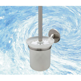 Pot à balai Virginia zamak chromé satiné