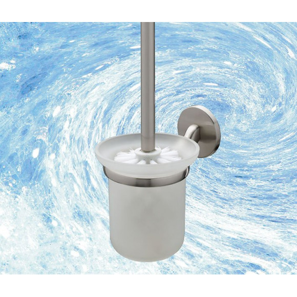 Pot à balai Virginia zamak chromé satiné