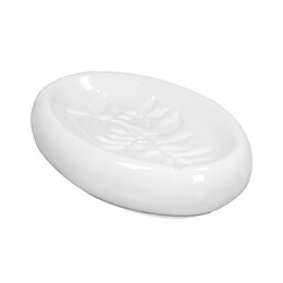Porte-savon Bouquet céramique blanc