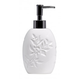 Distributeur de savon liquide Bouquet céramique blanc