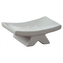 Porte-savon Saké céramique blanc mat