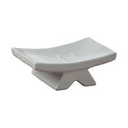 Porte-savon Saké céramique blanc mat