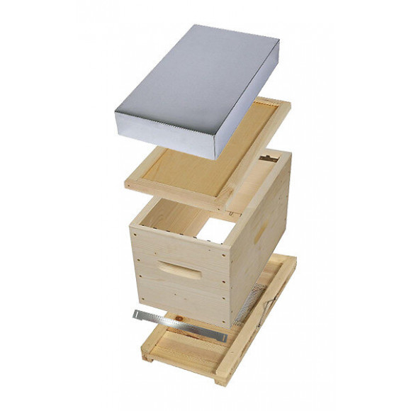 Pribois ruchette aérée dadant 6 cadres toit galva