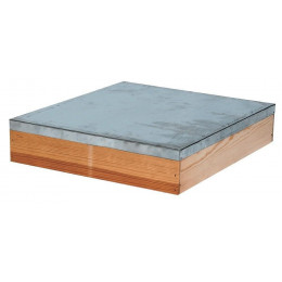 Toit plat tradition bois tôlé / dadant 10 cadres