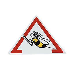 Pancarte Attention abeilles - triangle