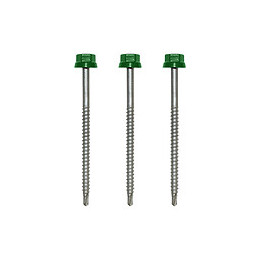 Sachet de 100 vis autoperceuses galvanisées pour support bois - vert