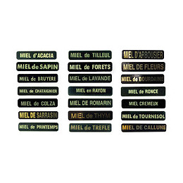 Etiquettes des variétés de miel / miel d'acacia