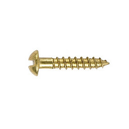 Sachet de 6 vis à bois tête ronde laiton 5x40mm