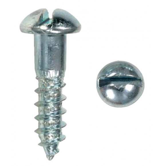 Sachet de 28 vis à bois tête ronde acier zingué 4x30mm