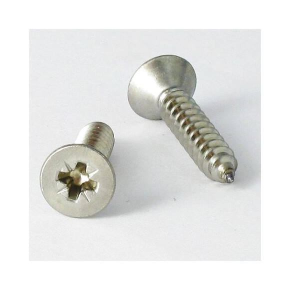 15 vis tôle tête fraisée pozidriv inox A4 4.2x32mm