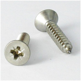 20 vis tôle tête fraisée pozidriv inox A4 3.9x16mm