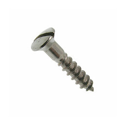 30 vis à bois tête fraisée bombée fendue inox A4 3x16mm