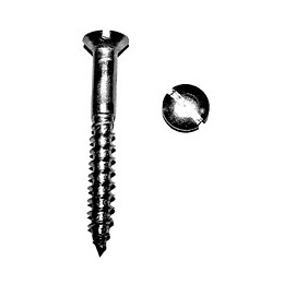 10 vis à bois tête fraisée fendue inox A4 5x40mm