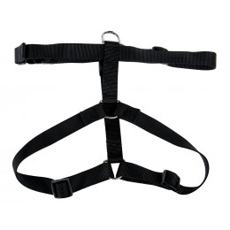 Harnais nylon chien 50 90cm noir