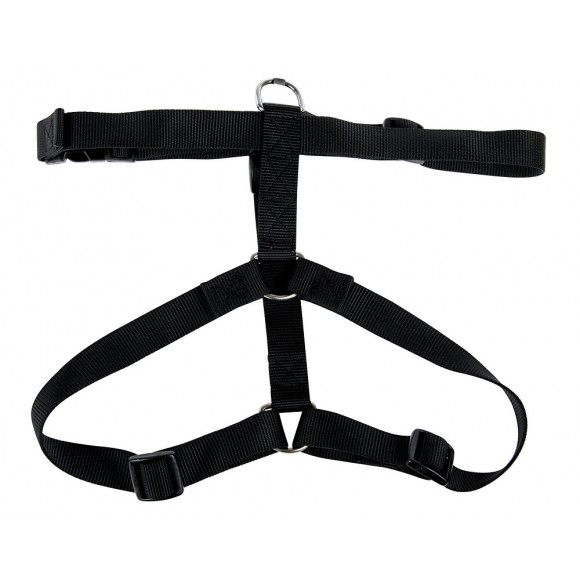 Harnais nylon chien 50 90cm noir