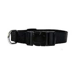 Collier nylon chien 30 40cm noir