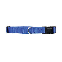 Collier nylon chien 30 40 cm bleu
