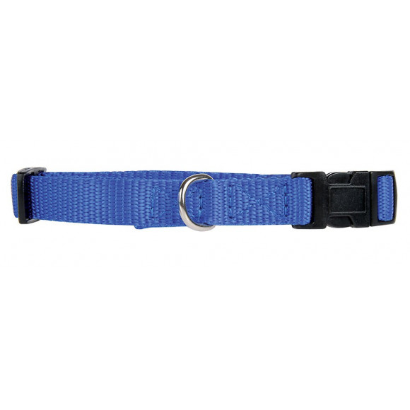 Collier nylon chien 40 50 cm bleu