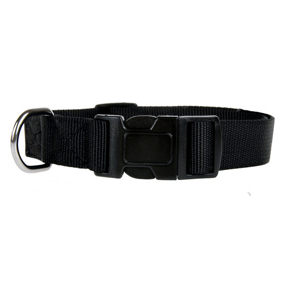 Collier nylon chien 40 50cm noir