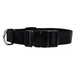 Collier nylon chien 30 40cm noir