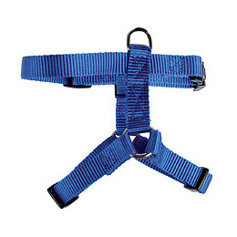 Harnais nylon chien 50 90cm bleu