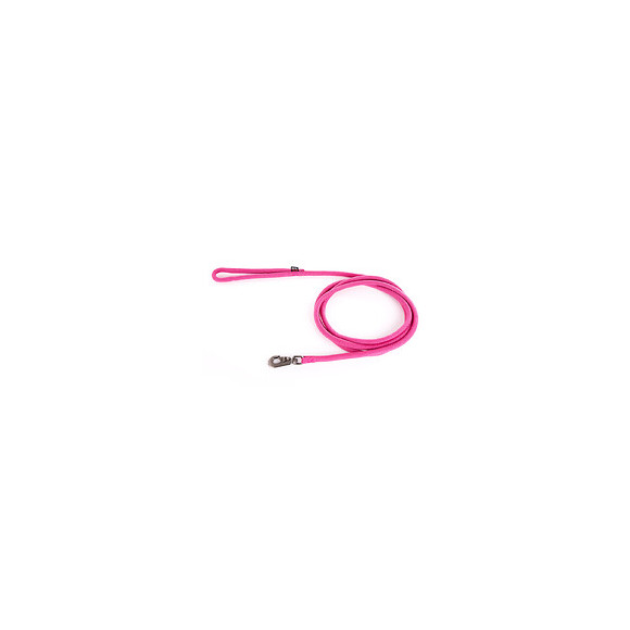 Laisse nylon rond uni 2m rose