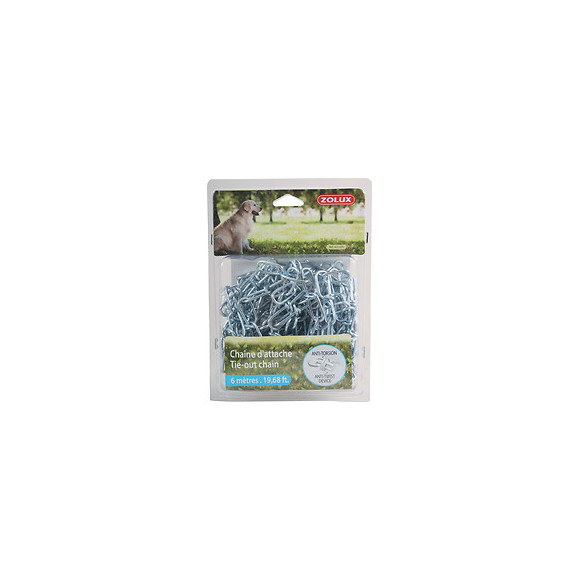 Chaîne d'attache pour chien ZOLUX en acier 6 m