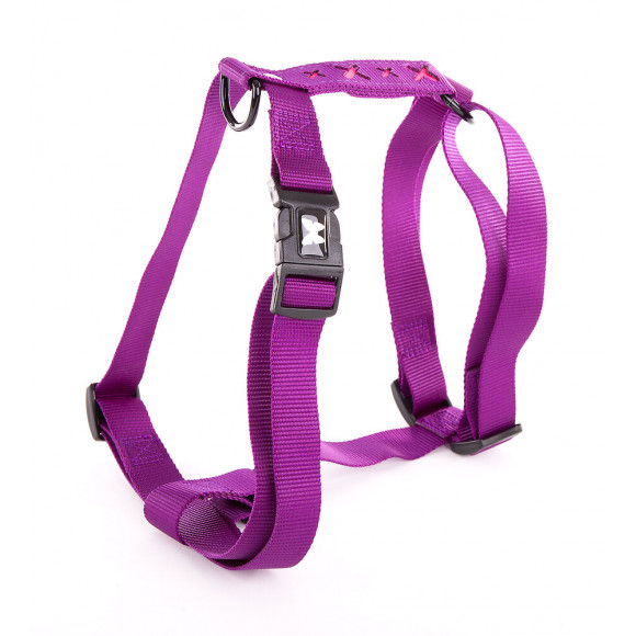 Harnais pour chien Croix violette en nylon 30/50cm