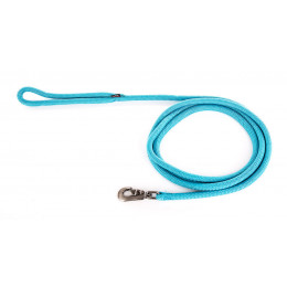 Laisse nylon rond uni 2m turquoise
