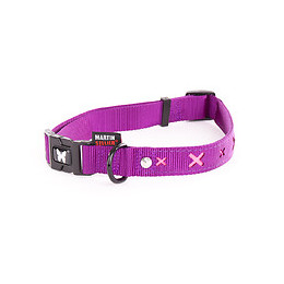 Collier pour chien MARTIN SELLIER Croix violette en nylon 45/65 cm