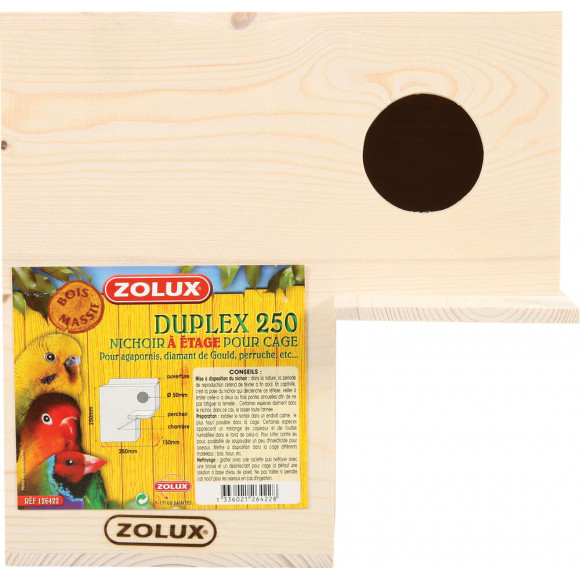 Nichoir à étage pour cage ZOLUX Duplex 250