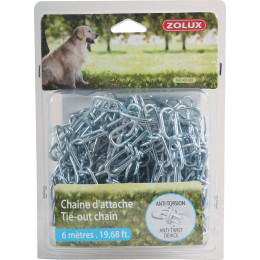 Chaîne d'attache pour chien ZOLUX en acier 6 m