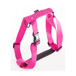 Harnais pour chien réglable en nylon rose 30cm