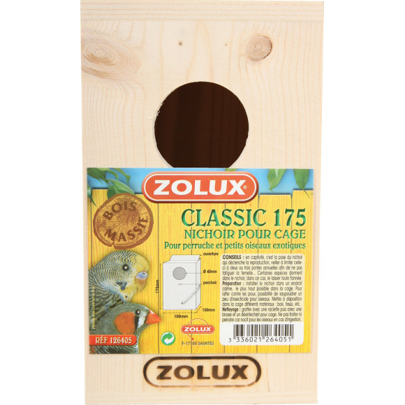 Nichoir pour cage ZOLUX Classic 175