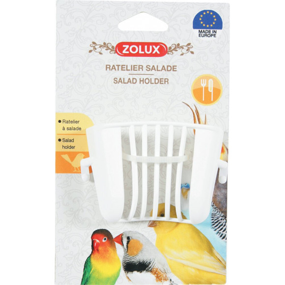 Râtelier à salade pour oiseaux ZOLUX blanc