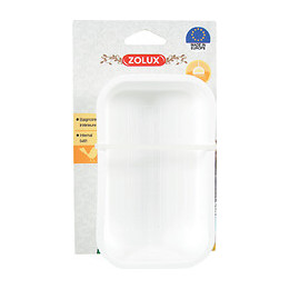 Baignoire intérieure pour oiseaux blanc