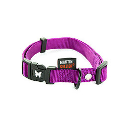 Collier pour chien réglable en nylon mauve 109kg