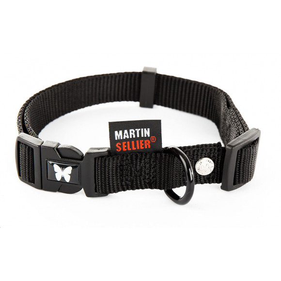 Collier pour chien réglable en nylon noir 36kg