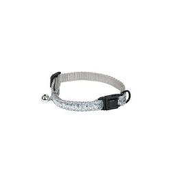 Collier pour chat MARTIN SELLIER Paillettes en nylon argenté