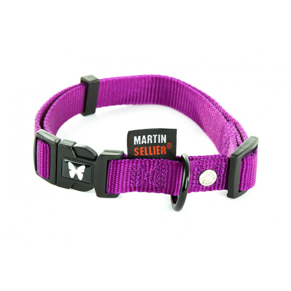 Collier pour chien réglable en nylon mauve 109kg