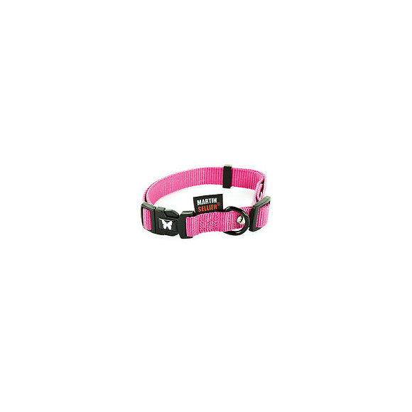 Collier pour chien réglable en nylon rose 36kg