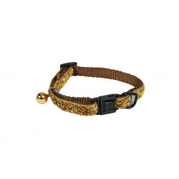 Collier pour chat MARTIN SELLIER Paillettes en nylon doré