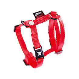 Harnais pour chien réglable en nylon rouge 13.5cm