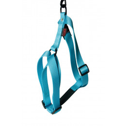 Harnais pour chien réglable en nylon turquoise 29cm