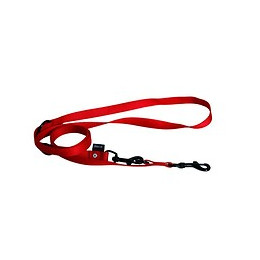 Laisse de dressage pour chien MARTIN SELLIER 3 positions nylon rouge