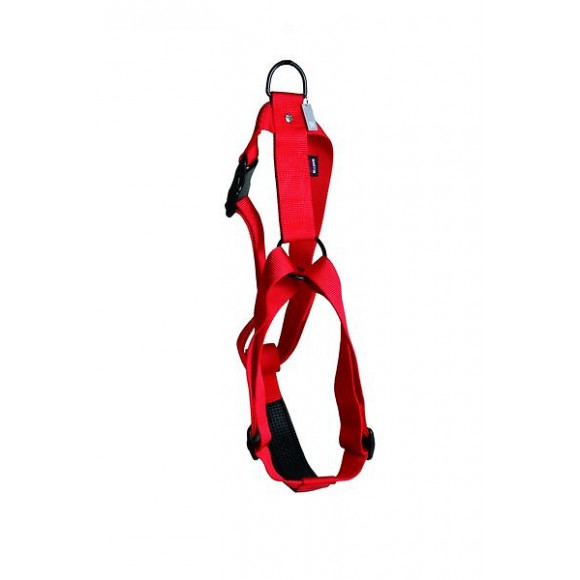Harnais pour chien réglable en nylon rouge 22cm