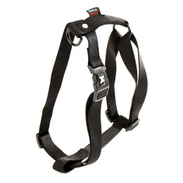 Harnais pour chien réglable en nylon noir 16cm