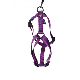 Harnais pour chien réglable en nylon mauve 23cm