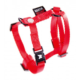 Harnais pour chien réglable en nylon rouge 14.5cm