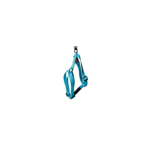 Harnais pour chien réglable en nylon turquoise 20cm
